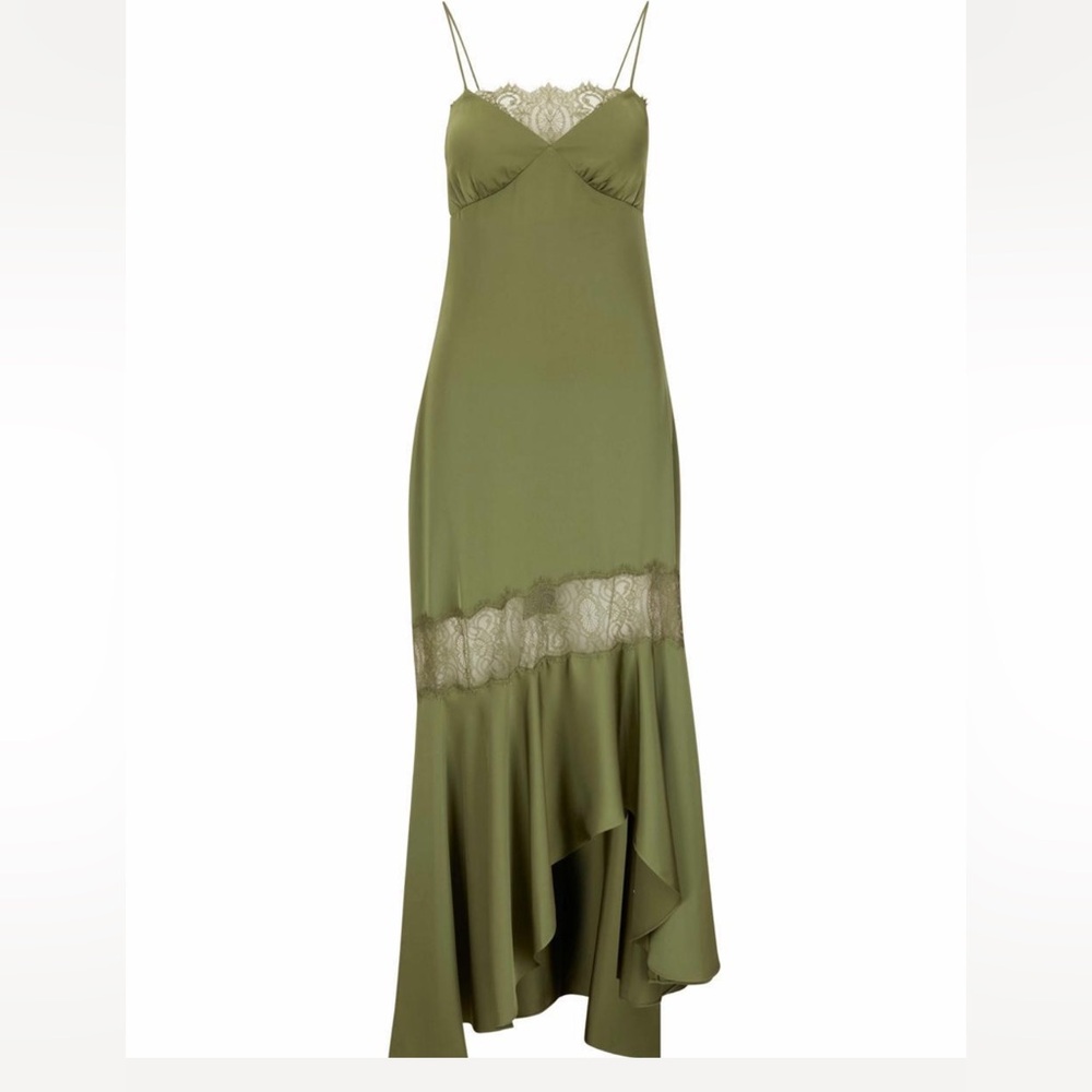 Gorgeous green lace detailed Sachin Babi dress